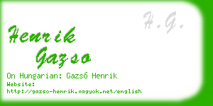 henrik gazso business card